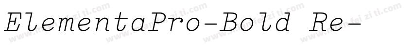 ElementaPro-Bold Re字体转换